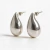 BR92613 - BRINCO GOTA LISA - FOLHEADO A PRATA 925 - comprar online