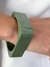 PU91265 - BRACELETE QUADRADO GROSSO RESINADO - VERDE