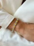 Bracelete Zircônias Amarelo Cravejado Folheado a Prata 925