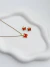 Conjunto Colar + Brinco Aço Inoxidável Borboleta Vermelha Folheado a Ouro 18K na internet