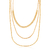 CO91093 - COLAR TRIPLO ESCAMAS - FOLHEADO A OURO na internet