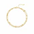 Pulseira Tripla Veneziana C/Bolinhas Folheado a Ouro 18K