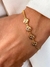 PU91323 - PULSEIRA FLORZINHAS - FOLHEADO A OURO
