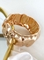PU91303 - BRACELETE GROSSO MARTELADO - FOLHEADO A OURO
