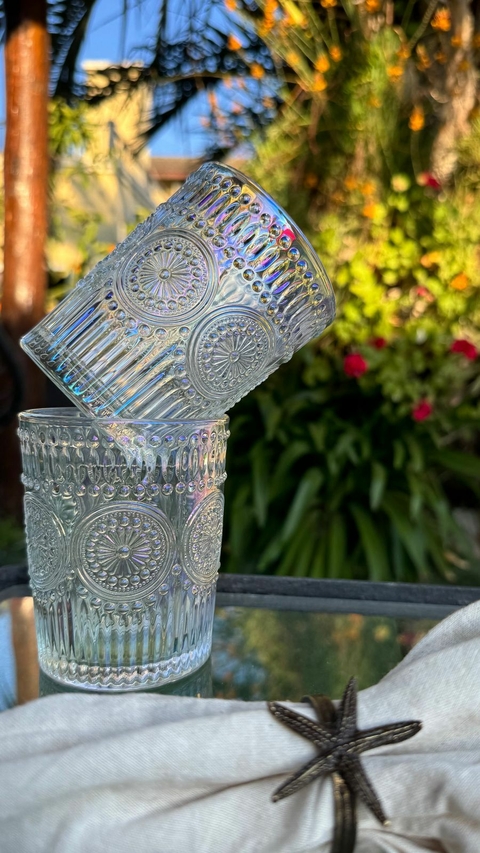 SET X6 VASOS BAJOS GRECIA TORNASOLADOS 320ML - comprar online