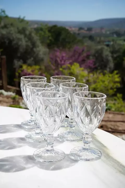SET X6 COPAS LABRADAS DE VIDRIO - comprar online