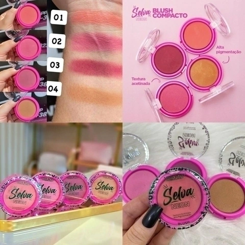 Blush Compacto Selva Neon - Miss Rose