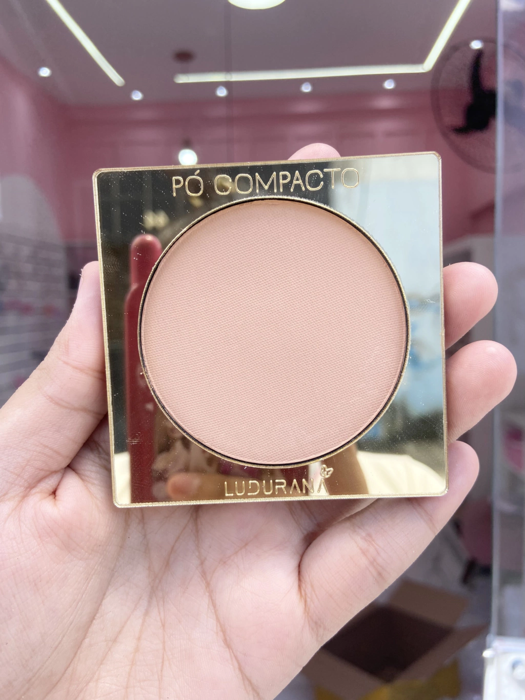 Pó Compacto Gold com Espelho - Ludurana