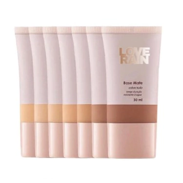 Base Líquida Matte Alta Cobertura Love Rain ( Dupe Boca Rosa )