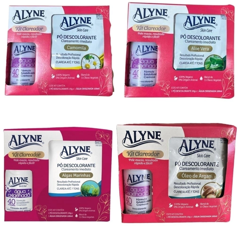 Kit Clareador ( Água Oxigenada + Pó Descolorante Alyne )