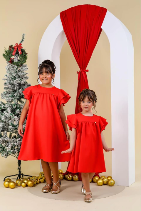 Vestido Tetê - Vermelho