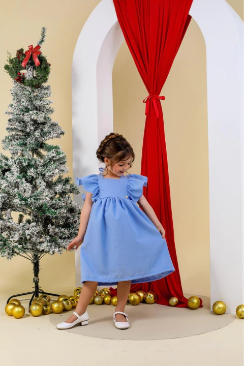 Vestido Baby Lari - Azul