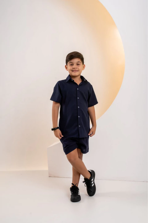 Conjunto Linho - Azul Marinho