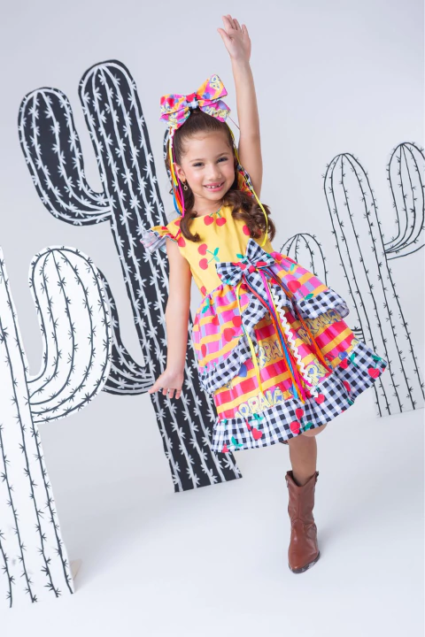 Vestido Cereja Junino