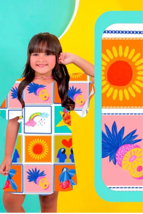 Vestido Malu Arara Love