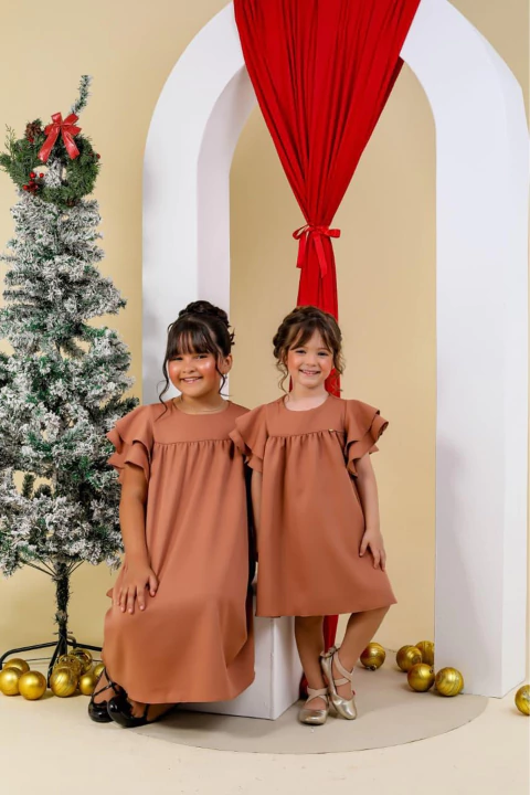 Vestido Tetê - Marrom