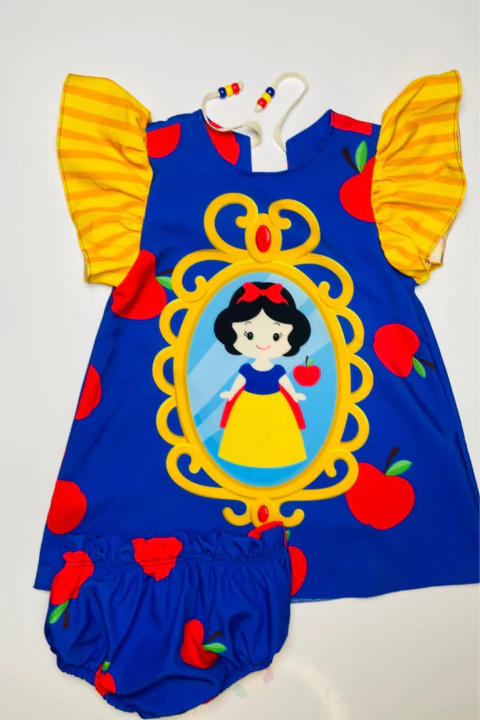 Vestido Baby Cristal Branca de Neve