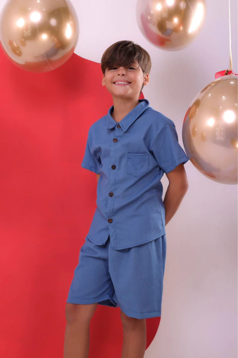 Conjunto Linho - Azul