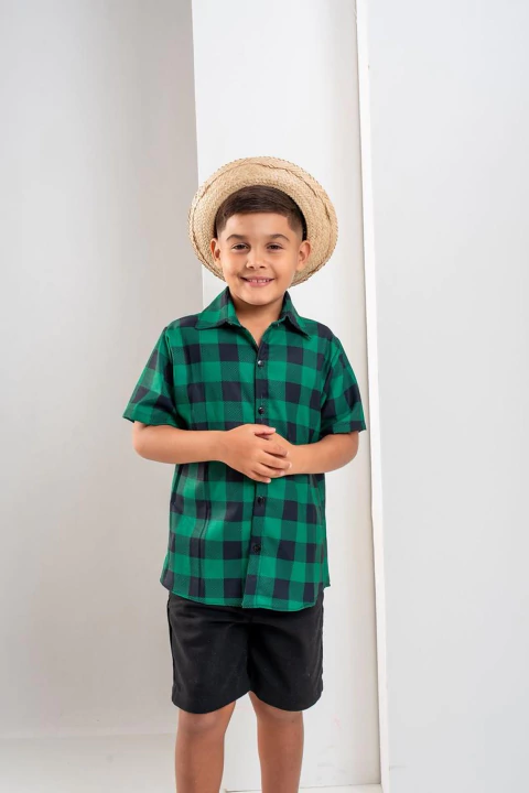 Camisa Quadriculada - Verde