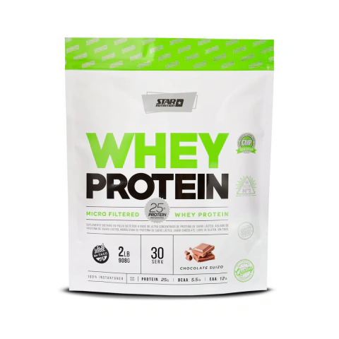 WHEY PROTEIN 2lbs DOY PACK (Chocolate / Vainilla / Frutilla / Cookies / Banana) - STAR NUTRITION