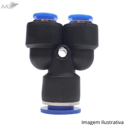Conexão união em Y Redução 10x8mm