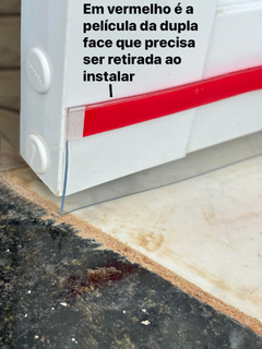 Fita Veda Porta 3M transparente original 4cm altura por 1 metro de comprimento. - IVALAR 
