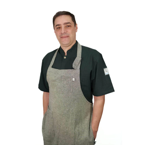 Delantal con peto Tusor gris - comprar online