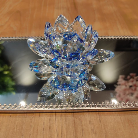Flor De Lótus de Cristal Azul - comprar online