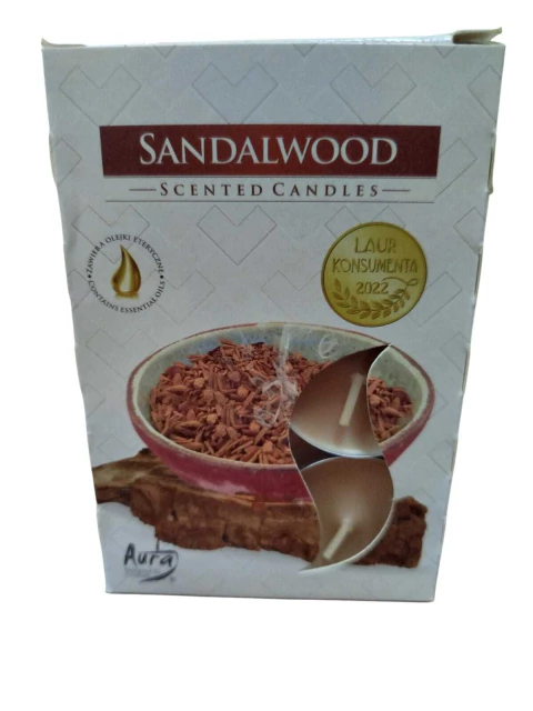 Velas aromáticas com 6un - Sandalwood (Sândalo)