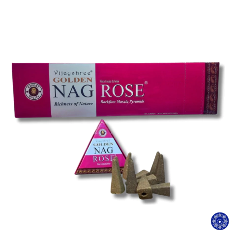 Incenso Golden Nag Cone Cascata Backflow Rose