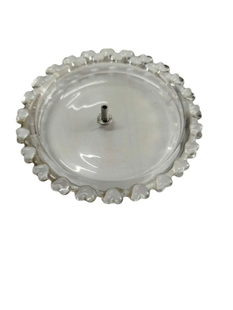 Incensário mini travessa redonda de cristal de chumbo coração