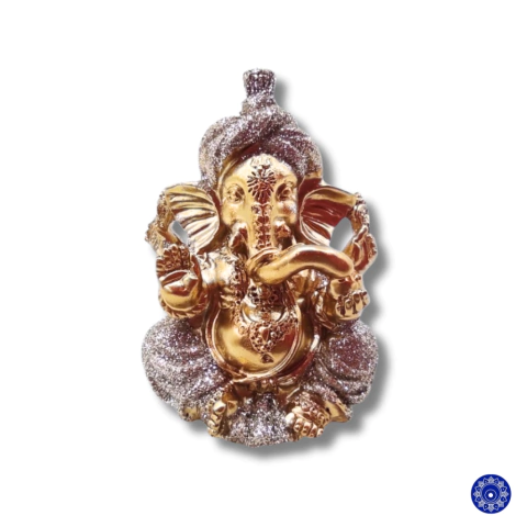 Enfeite de Resina Ganesha Dourado 8X6