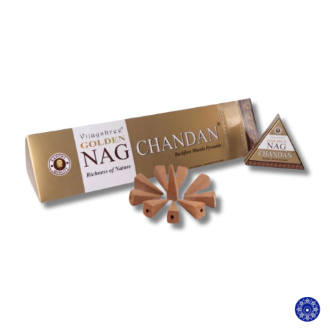 Incenso Golden Nag Cone Cascata Backflow Chandan
