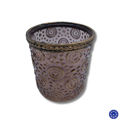 Castiçal de Vidro Escuro