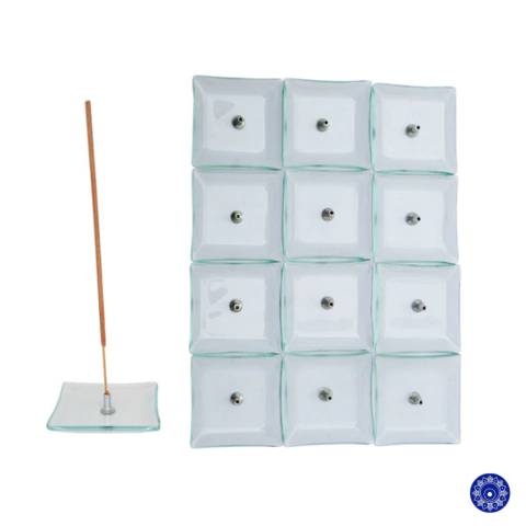 Conjunto Incensário de Vidro Vertical Clean C/12