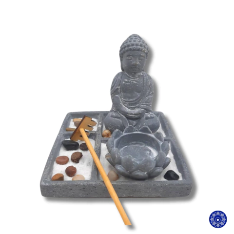 Jardim Zen Concreto Buda Cinza
