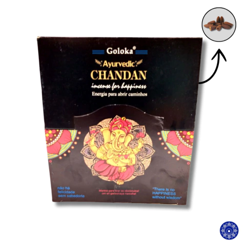 Incenso Goloka Cone Cascata Backflow Chandan