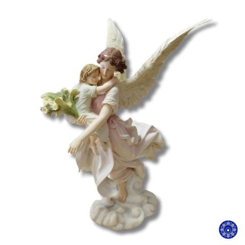 Imagem Anjo da Guarda Segurando Bebê 28cm