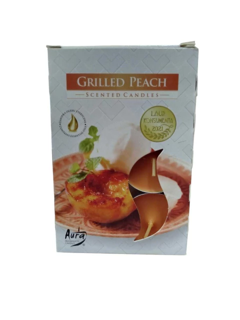 Velas aromáticas com 6un - Grilled Peach ( Pêssego grelhado)
