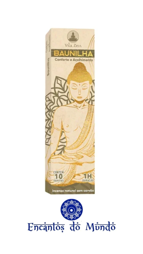 Incenso Natural Vila Zen Linha Buda - Baunilha
