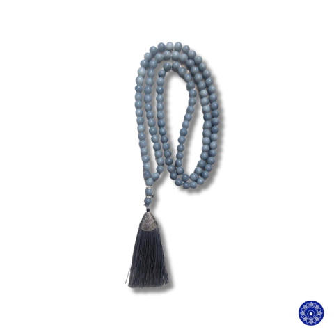 Japamala de Cristal 108 Contas Cimofana (Cinza)