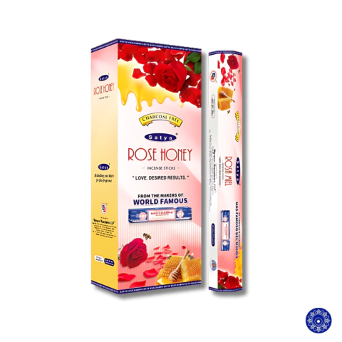 Incenso Indiano Satya Hexagonal Rosa e Mel