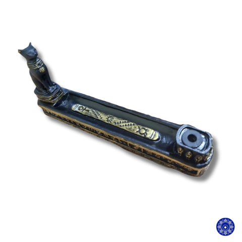 Incensário de Resina Backflow Egípcio Bastet