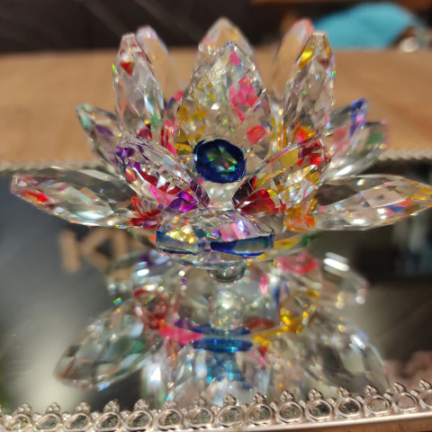 Flor De Lótus de Cristal Multicolor - comprar online