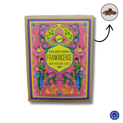 Incenso Golden India Cone Cascata Backflow Frankincense