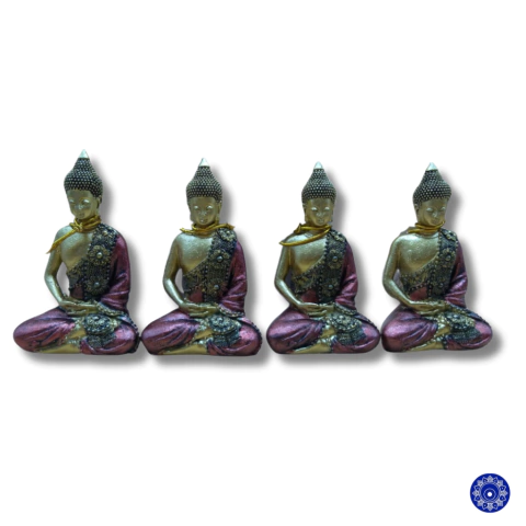 Enfeite de Resina Buda Vinho 8m Conjunto C/4