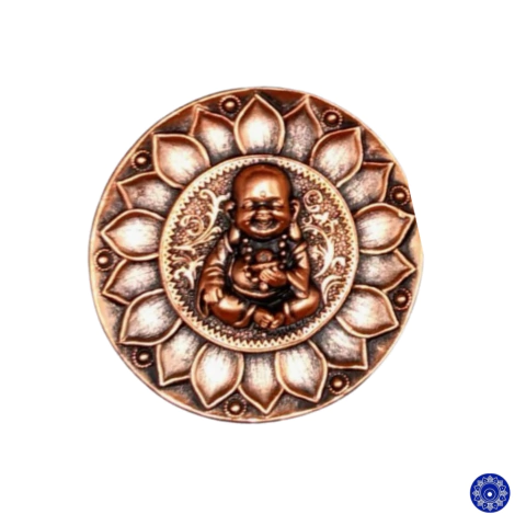 Incensário de Resina Bronze Buda da Fortuna 10cm