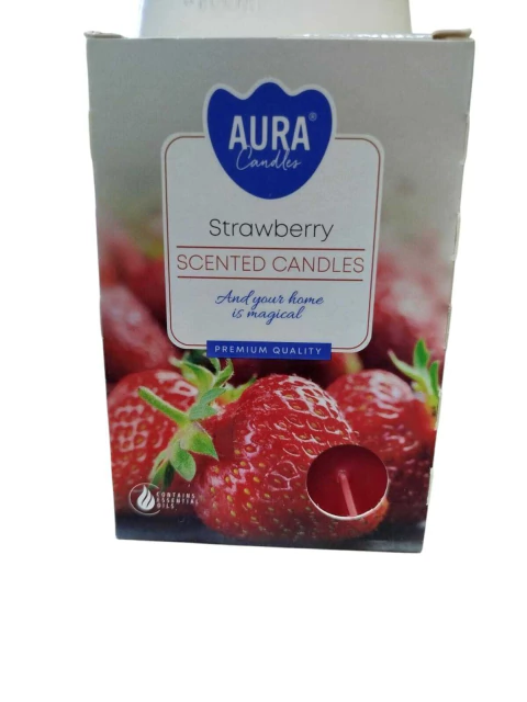 Velas aromáticas com 6un - Strawberry (Morango)