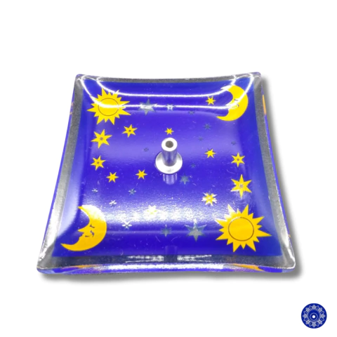 Incensário de Vidro Vertical Celestial 12cm