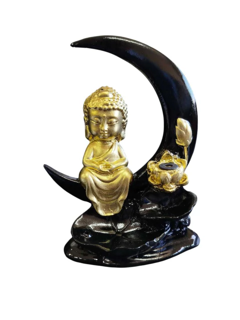 INCENSARIO CASCATA MONGE NA LUA 15CM